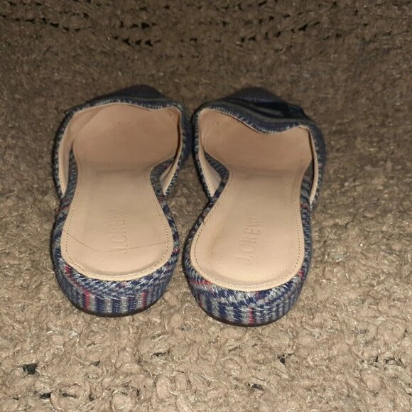 J. CREW-Blue Plaid Tweed-Penny Loafer-Pointed Toe-Slides-Slip-On-SZ 7-Excellent - Picture 5 of 7